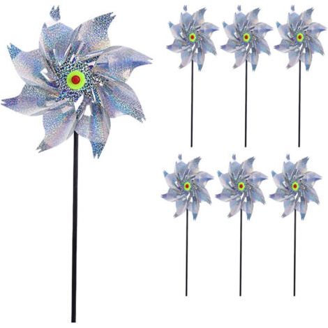 8PCS Moulin à Vent réfléchissant,Moulins à Vent Anti-Oiseaux,Anti-Oiseaux pour protéger Le Jardin,Répulsif Anti-Oiseaux réfléchissant,Dissuasion Anti-Oiseaux réfléchissant,Anti-Oiseaux réfléchissants (1/3)