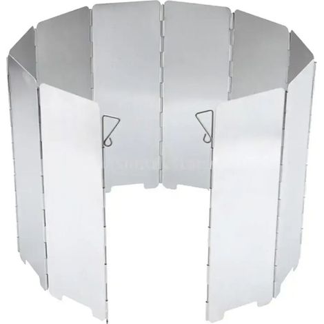 10 pare-vent pliables pour réchaud de camping, barbecue et pique-nique, adaptés aux réchauds de cuisine portables, pour le camping et la randonnée. (1/5)