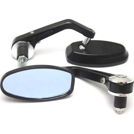BEBUSINGOTO Espejos retrovisores para motocicleta, espejo de aluminio de 22 mm para manillar de motocicleta