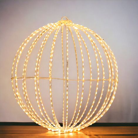 Sfera tridimensionale con microLED ad alta densità con cavo Argento Silver -Ø 40 cm (1/5)