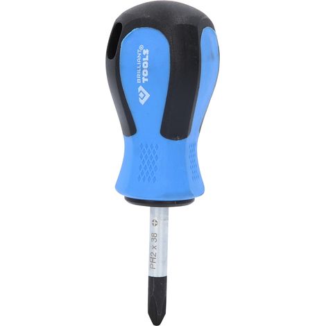 BRILLIANT TOOLS Schraubendreher PH Phillips PH2 x 38 mm kurze Form - BT031032 (1/5)