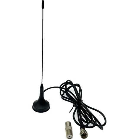 Antenne TV portable, mini antenne HDTV avec base magnétique, antenne radio intérieure et extérieure pour télévision à domicile, télévision de voiture, antenne TV numérique HD (1/5)