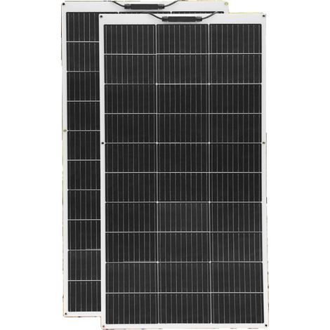 Panneau Solaire, Design Flexible, Haute Efficacité, 2pcs 100w (1/2)