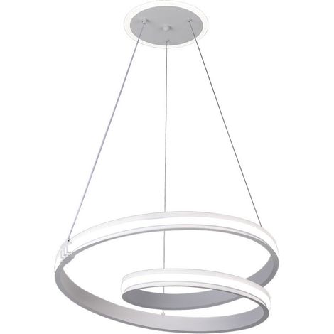 Suspension Luster, blanche, 129 W, 3000–6000 K, 10920 lm, lumière d'ambiance, variateur avec télécommande, 54 x 54 cm