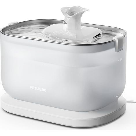 Fontaine à Eau pour Chat en Acier Inoxydable Dockstream, Pompe sans Fil, Ultra Silencieuse 23 DB, 2 Modes de Débit, sans BPA, 2,5 L (1/5)