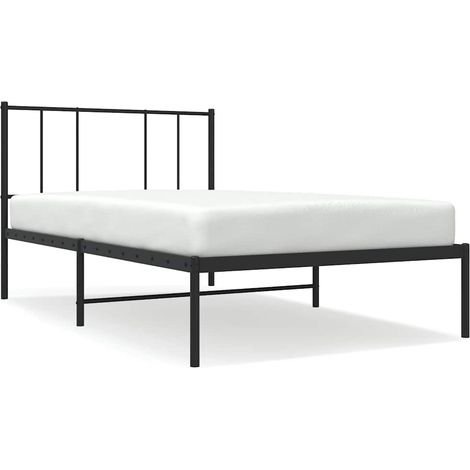 Maison Exclusive - Estructura cama sin colchón con cabecero metal