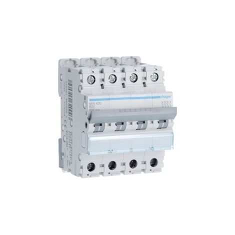 Hager NEN420 Disjoncteur 4P 20A courbe B (1/2)