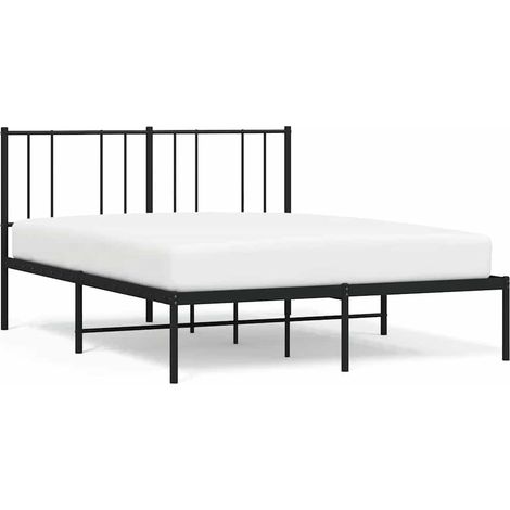 Maison Exclusive - Estructura cama sin colchón con cabecero metal