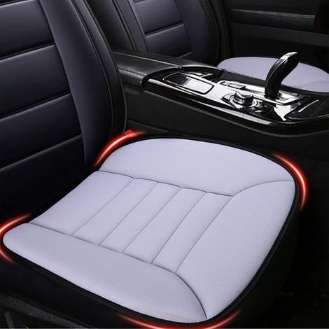 Cojines para asientos de coche, fundas de espuma viscoelástica con base antideslizante, hogares y oficinas: suaves y cómodas, de color gris (1/5)