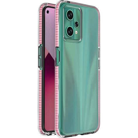 Realme 9 Pro Silikonhülle mit Rahmen, Hellrosa (1/5)