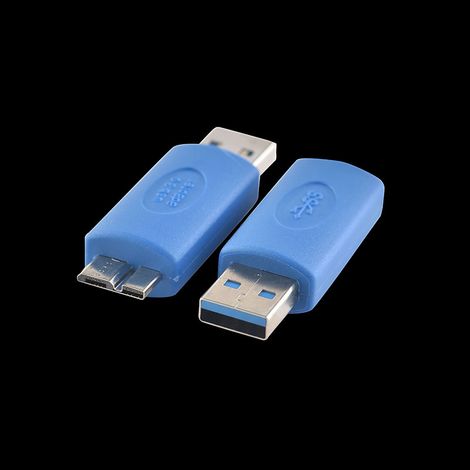 USB 3.0 A female to Micro B male adapter, blue extension connector, direct connector for high-speed transmission (1/5)