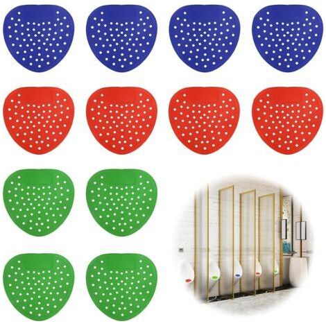 Pack of 12 Universal Scented Urinal Strainers for Urinals with Fragrance. Eliminates peculiar odors, suitable for public toilets in hotels, shopping malls, schools (1/5)