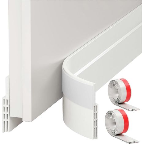 Joints de porte en paquet, coupe-froid et joint de porte auto-adhésif, insonorisant, pour portes, joint brosse et joint de bas de porte, 5 x 10 (1/5)