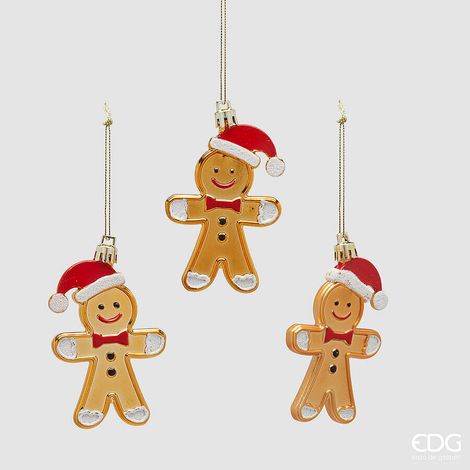 EDG Enzo De Gasperi Addobbodi Natale Marzapane Ass. H 8 Cm Red Gold 1 Pz