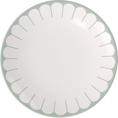 Fleur vert assiette plate verte, rés. lave-vaisselle/micro-ondes, ass. en porcel. pr plats principaux, grande assiette, vaisselle en céramique empilable, assiette, Porcelaine (1/5)