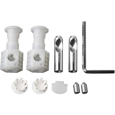 Kit de fixation pour WC suspendu, vis et boulons de fixation, pièces de fixation universelles pour abattant de WC suspendu (1/5)