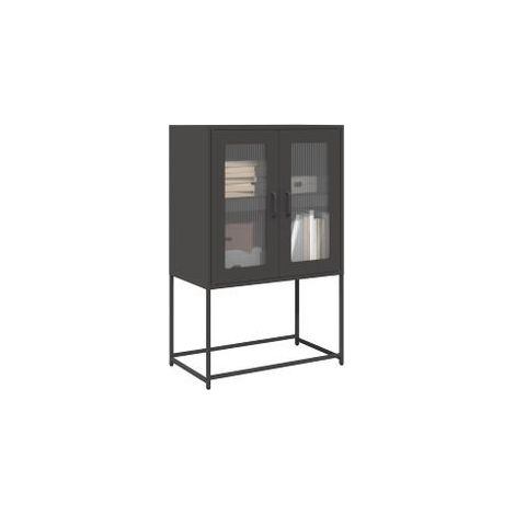 Buffet haut noir 68x39x107 acier (1/5)