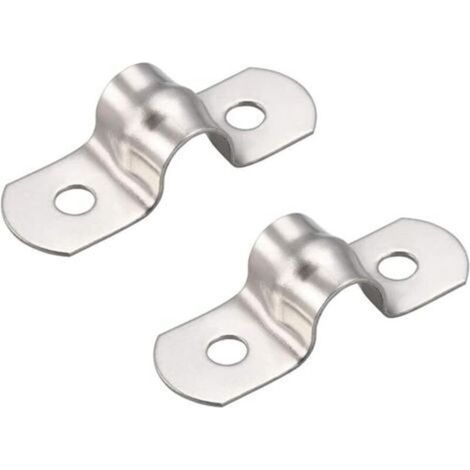 50 pièces 8mm U-Tube 304 colliers de serrage en acier inoxydable colliers de fixation de tuyau rigide pour colliers en U pour la fixation de tuyaux