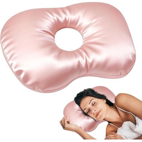 Oreiller Avec Trou,42x31x10Cm Oreiller De Piercing Dormir Sur Côté,Coussin De Piercing D'Oreille,Coussin Piercing Oreille Po[CA147] (1/5)