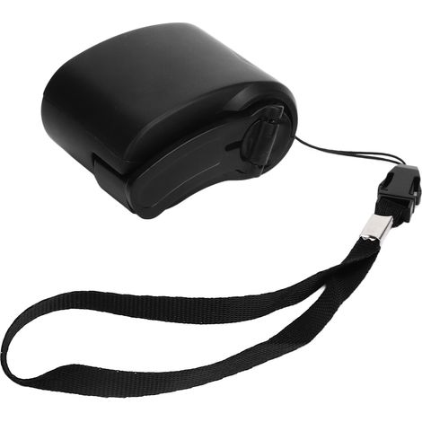 Chargeur de téléphone USB à manivelle portable, idéal pour la randonnée et le camping (noir) (1/5)