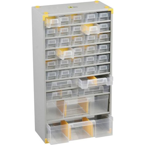 Allit Cassettiera porta minuteria (L x L x A) 300 x 140 x 565 mm Scomparti: 36 Contenuto 1 pz.