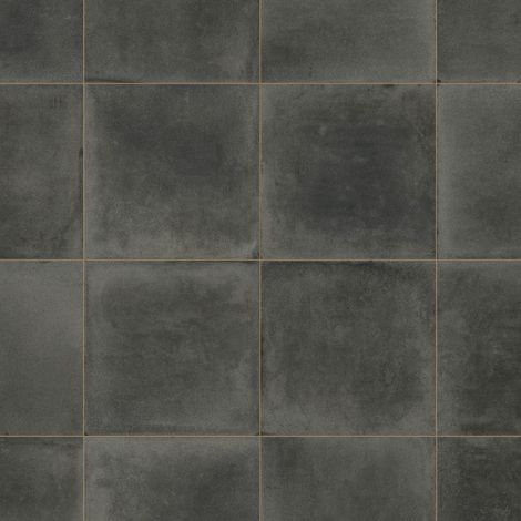 Carrelage Vintage effet Carreau ciment Noir 45x45x0,95 cm Florava - Sol et mur intérieur (vendu par carton de 1 m²) - RO'MA CARRELAGE