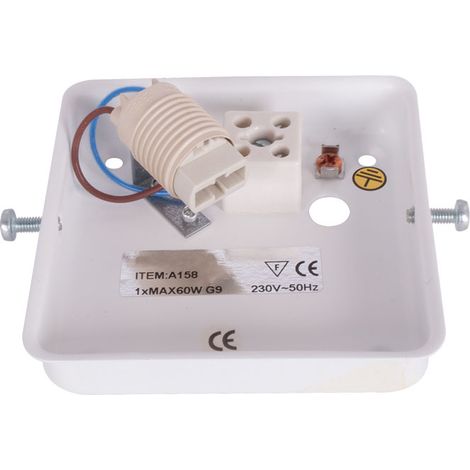 Base para plafón herner 1xg9 l.9,3xan.9,3xal.2cm blanco