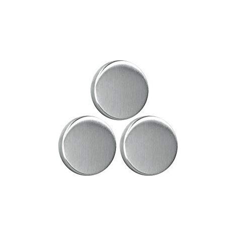 Metaltex Set aus 3 runden Magneten Edelstahl 3,5 cm