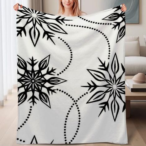 Couverture de lit en polaire, couverture légère et cosy en microfibre chaude pour le printemps, décoration de salon, cadeau idéal pour femmes hommes, 6080 pouces (1/4)