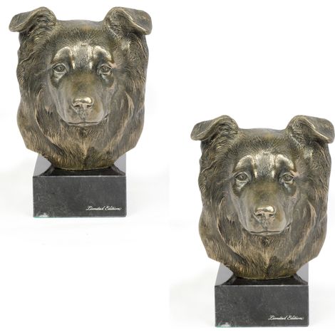 Border Collie - statuetta di cane, busto su base di pietra, scultura, trofeo per una mostra canina di Art-Dog (1/5)
