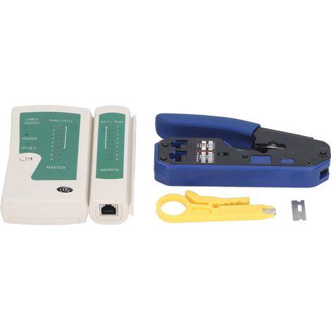 Pince à sertir RJ45 Kit Outil de Crimpage Connecteurs Fils pour Cat5 Cat6 Prise Droit (1/5)