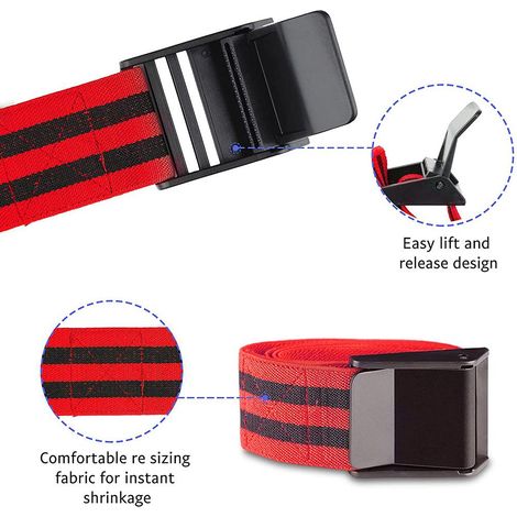 Stück elastische Muskelaufbaubänder für Frauen und Männer zur Förderung des Muskelwachstums an den Beinen, schwarz/rot, 90 cm (1/5)