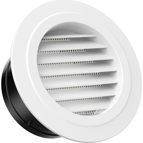 Grilles d’aération 125mm, avec Moustiquaire, Grille Aeration Ronde, Bouche vmc 125mm, Grille de Ventilation Pour SDB, WC, , Garage, Montage sur Plafond ou Mur (1/5)