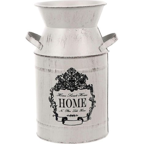 Pot de fleurs décoratif en fer forgé, style rétro, en forme de cafetière. (1/5)