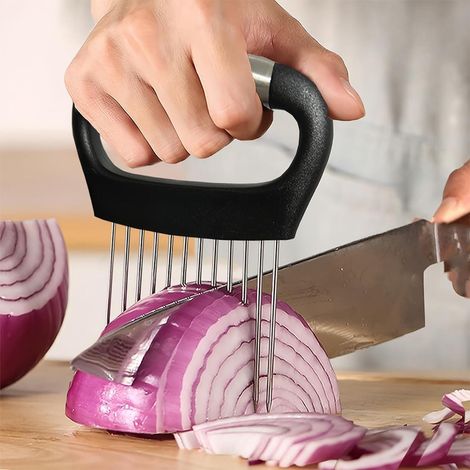 Coupe‑oignon avec support à oignon, coupe‑tomate et coupe‑avocat pour préparation culinaire rapide au quotidien (1/5)