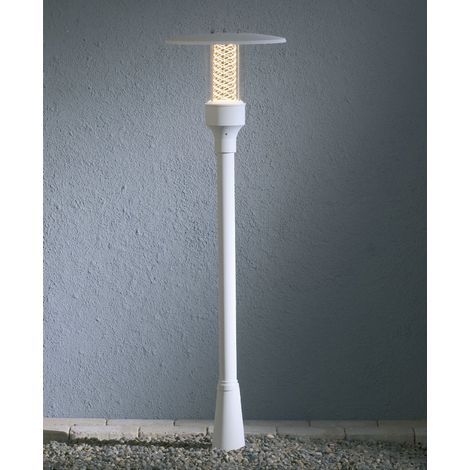 Weiße Wegeleuchte NOVA mit Reflektorgitter, GU10, Aluminium, IP44 (1/3)