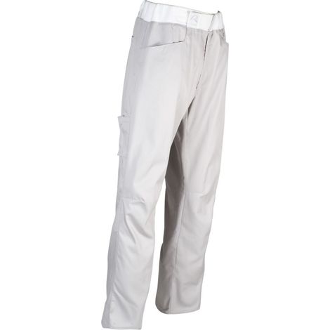 Pantalon de cuisine ceinture éponge élastiquée Robur Arenal Gris Clair XL.