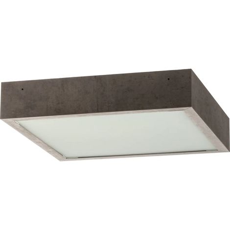 [GEBRAUCHT] B-Ware Argon Deckenleuchte Tromsö 40x40 Cm Hängeleuchte Deckenlampe Lampe Betongrau
