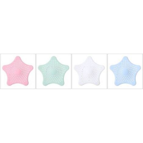 4 pezzi di filtri in silicone a forma di stella per doccia e lavandino, raccogli capelli per vasca da bagno e filtri per scarichi della cucina (1/4)