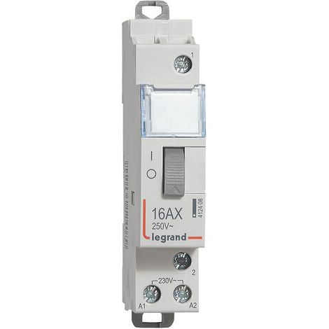 Legrand – Télérupteur 1P 16A 250V – Contact 1F – Tension commande 230V – Installation pour tableau électrique – Module standard