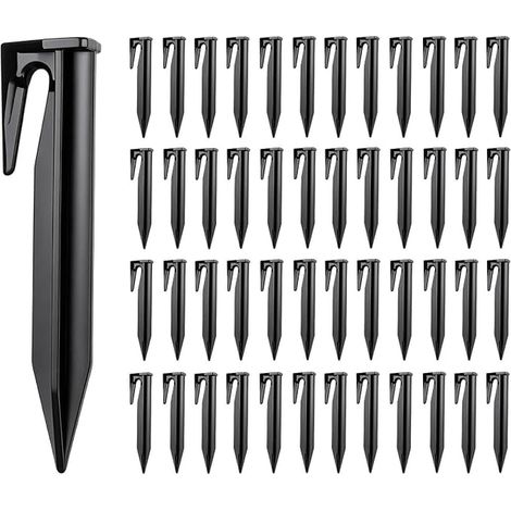Lawnmower Pegs 8.5 cm PP Plastic Fixing Pegs Anchor Pegs for Peripheral Wire, Garden Edging, Tent, Tarpaulin (1/5)
