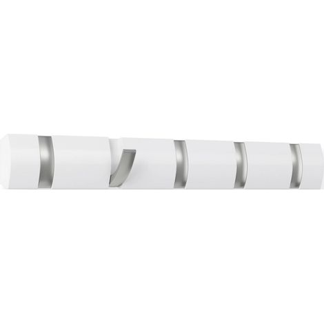Wandkleiderbügel mit 5 Haken, weiß (1/5)