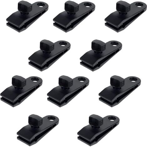 Clips de Tente en Plastique Clips de Bâche Sécurise Multifonctions Pinces pour Tente en Nylon Pinces à Bâche pour Camping, Bâches, Caravane, Toile d'Ombrage de Jardin (1/5)