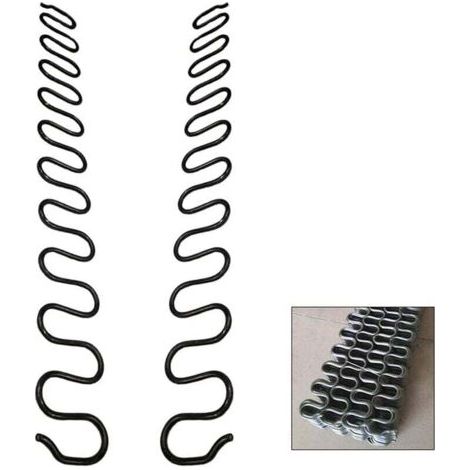 2er-Pack 55 cm Sofafeder-Ersatz mit 8 S-förmigen Clips, 4,0 mm Durchmesser Sofafeder-Reparaturset für Möbelsitze, Heimdekoration
