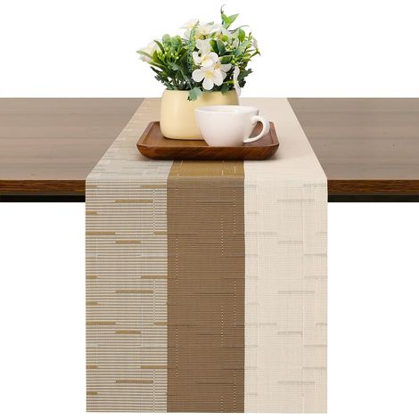 Washable Table Runner 30 x 135 cm PVC Reusable (1/5)
