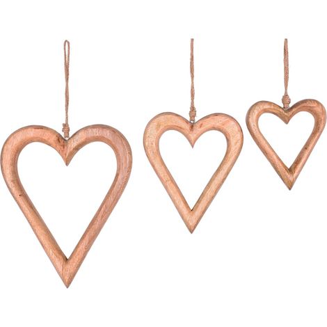 Signes Grimalt Figura Novedad Corazones 3U Novedad Beige 3x22x27cm 39525 (1/5)