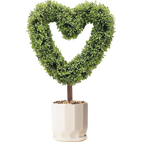 Herzförmige Buchsbaumfigur – Valentinstag – 65 cm mit Stütze – für (1/5)