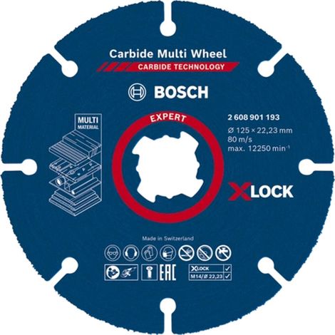 Disco in carburo BOSCH X-Lock Multiwheel 125 mm - 2608901193