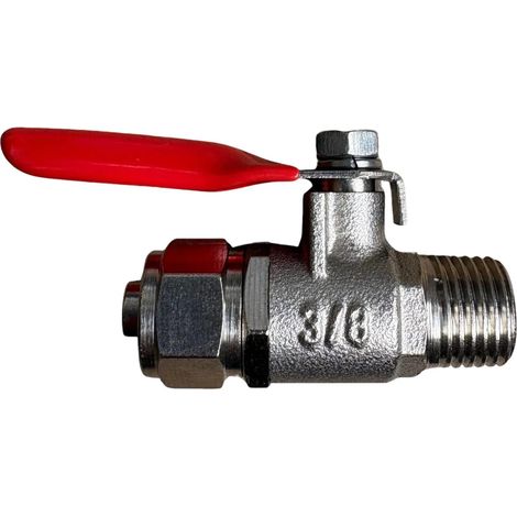 Vanne De Coupure 1/4 pouces  Mâle X 3/8 pouces  Ez Pour Purificateur D'eau Et Osmoseur (1/5)