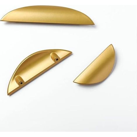 Set mit 2 Küchenschubladengriffen, Türgriffen, Griffen aus Zinklegierung, modernes Goldfinish für Badezimmerschränke und Kommoden (Lochabstand 1,25" x 32 mm) (1/5)